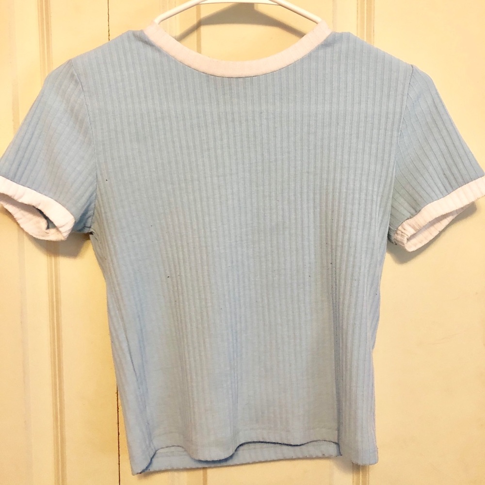 Forever 21 Blue babydoll crop top